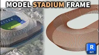 Stadium Frame Modelling Revit 2024