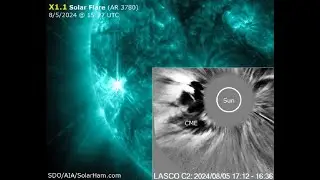 Two X-Flares (X1.7 + X1.1) 8/5/2024 - SolarHam.com