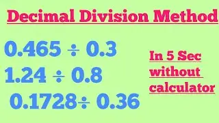 Divide decimal number part 2| decimal division method