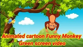 #animated #cartoon Monkey Hanging green screen video #animation #kidsvideo #nocopyrightvideo #माकड
