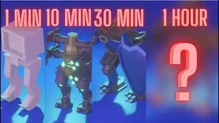 A MECH ROBOT IN 1 MIN, 10 MIN, 30 MIN AND 1 HOUR! | Blender modeling timelapse