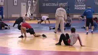 Тренировочные сборы команды России по вольной борьбе.
