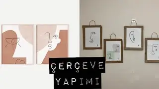 EVDE KAĞIT POŞETTEN ÇERÇEVE YAPIMI-D.I.Y-KENDİN YAP - FRAME MAKING