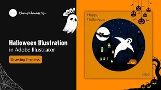 Spooky Halloween Illustration in Papercut Style | Adobe Illustrator