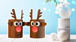 Rentierlicht🦌 aus Tonpapier - einfach und schnell gebastelt