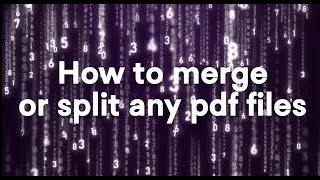 How to merge and split any pdf files using C#