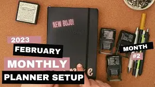 February 2023 Monthly Setup | New Bullet Journal Setup