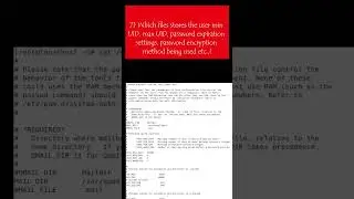 8. Which file stores user Min UID,Max UID, Password Expiration details | Linux interview questions