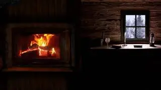 One Hour of Relaxing Fireplace and Rain Sounds for Stress Relief, Relaxation and Meditation