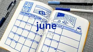 June 2025 Bullet Journal Setup 💙 plan with me!