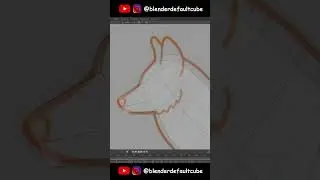 Low Poly Coyote in blender #shorts #shortvideo #shortsfeed