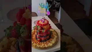100% Fresh fruit cake idea #fruit #cake