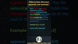 #8 Differentiate Between Append and Extend | Python Interview Questions and Answers | Shorts