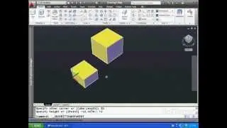 AutoCAD 3D - Constructing Solid Primitives in 3D Space - Box Cube Block