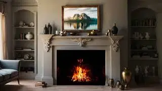 Fireplace ambient in a cosy living