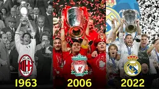 UEFA Champions League Winners 1956 - 2022 ⚽️ Soccer