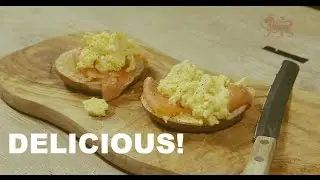 Scrambled Egg and Smoked Salmon Bagel - Egg Recipes