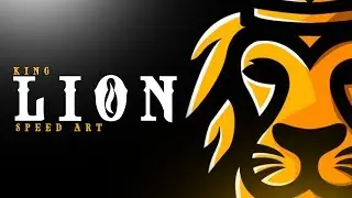 King Lion Mascot Logo // SPEED ART #8