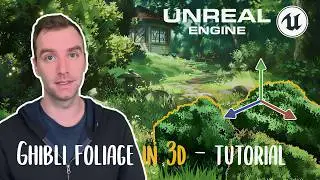 How to Create Ghibli inspired Foliage bushes - File project DOWNLOAD - UE5 and blender tutorial