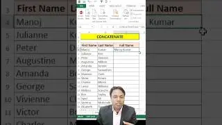 Excel Concatenate Function: Quick Text Joining Tutorial #excel #shorts