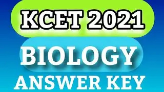 KCET 2021 BIOLOGY ANSWER KEY||OFFICIAL ANSWER KEY|CODE C-3 PAPER KEY||