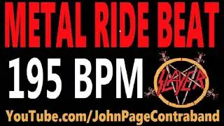 Metal Ride Beat 195 bpm Slayer Style Drums Only Track Loop