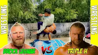 WWE BROCK LESNAR VS TRIPLE-H 💯|WWE ब्राक ल्सनार VS त्रिपल एस|इन हिंदी अल्सो|