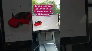 1 sene sonunda o meşhur jelatini söküyorum. Arabanın değeri düşer mi sizce😂#modelysr #modely #tesla