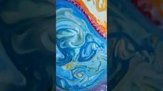 Vibrant Fluids Swirling Together #satisfying #macrocaptures