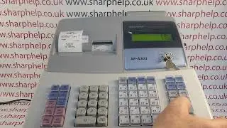 How To Program Time & Date Sharp XE-A303 / XEA303 / XE-A406 / XEA406 / XE-A40S Cash Registers