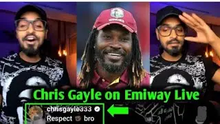 chris gayle comments on Emiway Bantai Instagram live streem. 100 kadam pa reaction. gully ka kutta