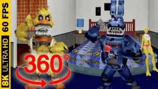 360° Video - FNAF's Gangnam Style, 8K, Remastered