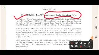 UGC NET Score now to be Used for PhD admission