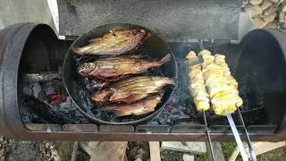 Коптим рыбу )