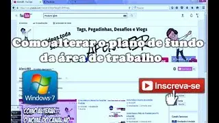 Como Alterar o Plano de Fundo da Área de Trabalho.