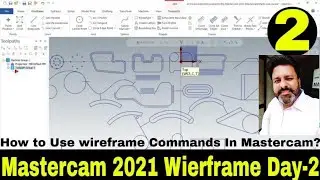 Mastercam 2021 tutorials |Mastercam 2021 Wireframe Entities | 