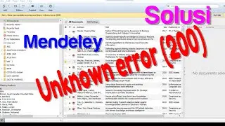 Sorry, there was a problem syncing your library: Unknown error (200) - [SOLVED-MENDELEY]