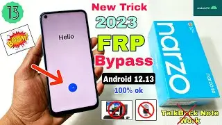 Realme Narzo 50 FRP Bypass Android 12,13 Update | Realme (RMX3286) Google Account Bypass |Without Pc