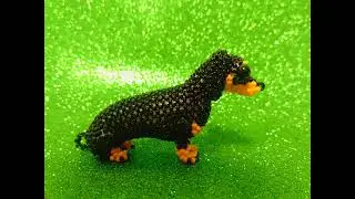 Амигуруми собачка такса из бисера 🐕🐶