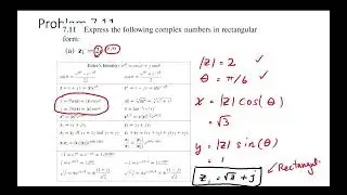 Example - Converting Complex Numbers from Polar to Rectangular