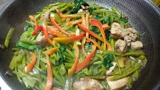 Simpleng ULAM!Pasarapin Ang ADOBONG KANGKONG WITH CHICKEN!Super tasty@ghing official Vlog