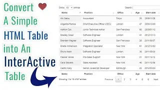 Develop a fluent search enabled HTML Table with DataTables.Net