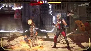 MORTAL KOMBAT 11 Endoskeleton Terminator All Victory Poses MK11