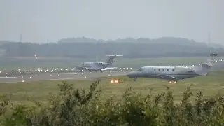 PRIVATE JET ACTION + REJECTED TAKEOFF | NEWCASTLE AIRPORT PLANESPOTTING 4K