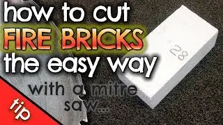 How to cut Fire Bricks the EASY way with a mitre saw by VOGMAN
