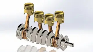 Simple kinematic animation of the Piston Cylinder arrangement inside an engine