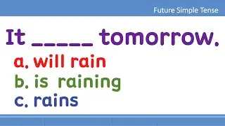 Future Simple Tense I Grammar Test