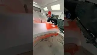 SPRAYING HEMI ORANGE ON HOT SPORTS CAR