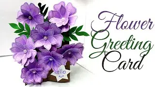 How to Make Beautiful Flower Greeting Card | Tutorial
