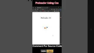 Css : Loading Animation | Preloder Using Html Css 